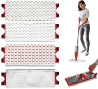Lot de 4 serpillières de rechange avec fonction pulvérisateur pour balai de sol Vileda - En microfibre - 14 x 46 cm - 2 en 1