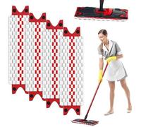 Lot de 4 serpillières de rechange en microfibre pour serpillère Vileda Ultramax