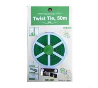 Lot de 4 serre-câbles de jardin avec cutter, 30 m/50 m de long pour soutenir les plantes grimpantes et les fleurs, pour tomates et autres plantes potagères (50 m x 1)