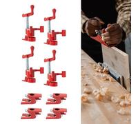 Lot de 4 serre-joints à vis de tuyau - 3/4" - Kit de colliers de serrage en métal - Colliers de serrage rapide - Pour tubes filetés de 3/4", travail du bois, bricolage