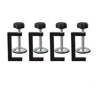 Lot de 4 serre-joints de table C-Clamp 10-57 mm réglables en aluminium et acier au carbone pour la construction et la réparation de meubles, avec coussinet antidérapant, profondeur 28 mm