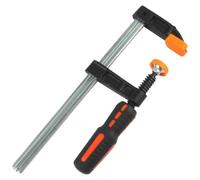 Lot de 4 serre-joints F robustes style allemand, capacité de serrage max 7,9 pouces / 20 cm, profondeur de bec 2 pouces / 5 cm, serre-joints en acier pour bois, poignée à prise souple