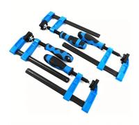 Lot de 4 serre-joints robustes en forme de F à prise rapide en métal haute résistance pour le travail du bois et la menuiserie (50 x 150 mm)