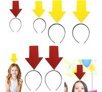 Lot de 4 serre-têtes avec flèche amusantes, bandeaux amusants, accessoires élastiques pour cheveux, accessoires de cheveux pour photomatons et fêtes