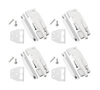 Lot de 4 serrures d'affûtage élégantes à cames blanches pour fenêtres coulissantes verticales et horizontales en alliage d'aluminium robuste
