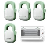 Lot de 4 serrures de porte de four sans clé | Sécurité enfant pour cuisinière | Verrous de porte de réfrigérateur, lave-vaisselle, sécurité enfant pour réfrigérateurs
