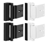 Lot de 4 serrures de porte de sécurité à domicile, serrures de renforcement de porte, boulons de porte de sécurité haute résistance, serrure de cadre pour loquet de porte battante vers l'intérieur (WT