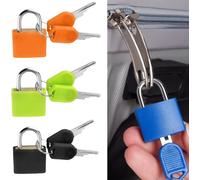 Lot de 4 serrures de valise avec clés - Petits cadenas pour bagages, bagages, école, gymnase, casiers, ordinateur portable