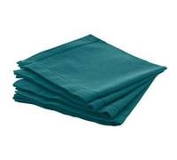 Lot de 4 serviette de table Chambray - L 40 cm x l 40 cm - Bleu Cabard Bleu G