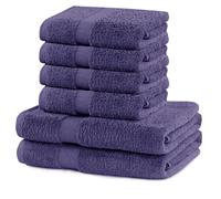 Lot de 4 Serviettes de Bain 50x100 cm + 2 Draps de Bain 70x140 cm Violet