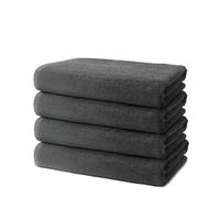 Lot de 4 Serviettes de Bain 70x140cm | Ensemble de Serviettes de Douche Grande Taille | 100% Coton Premium | Epais 500g/m2 | Linge de Bain Doux & Absorbant | Oeko-TEX | Marque Ôhm | Gris