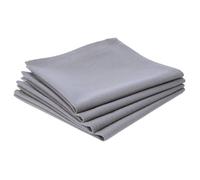 Atmosphera – Serviettes de table Coton – Lot de 4 – 40x40 cm – Gris clair