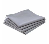 lot de 4 serviettes de table en coton - gris clair - 40x40 cm - Atmosphera créateur d'intérieur