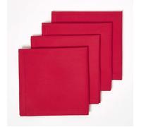 Lot de 4 serviettes de table Rouge foncé Noël