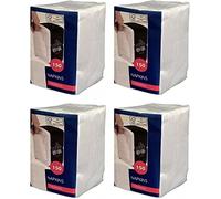 Lot de 4 serviettes en cellulose - Pliées en 8 - Blanc - 12 x 8,5 cm - Pour bistro - Food Gastro - Gastronomie - Compatible avec les distributeurs Cabanaz
