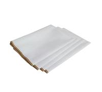 Lot de 4 Serviettes en Tissus Blanches, 40x40cm, Aspect Lin, en Coton recyclé 180gr/m², Finition Design Bourdon Naturel Beige, Collection de Linge de Table Lina Tendance bohème Chic, Enjoy Home
