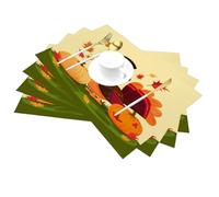 Lot de 4 sets de table amusants en vinyle pour tables de salle à manger, sets de table de cuisine, résistants à la chaleur, lavables et lavables en PVC