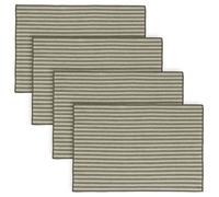Lot de 4 sets de table coton 37x50 cm LILI vert kaki