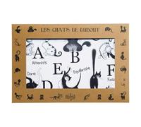 Lot de 4 sets de table Dubout Abécédaire noir/blanc 30 x 45 cm Winkler
