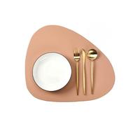 Lot de 4 sets de table en cuir synthétique lavable 45,5 x 35,5 cm - Platzsets Platzdeckchen Lederoptik Hitzebeständig Tischuntersetzer für Hause Küche Restaurant und Hotel, Rose