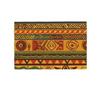 Lot de 4 sets de table en lin imprimés avec motifs nationaux africains, 45 x 30 cm, résistants à la chaleur, pour table de salle à manger, cuisine, fêtes