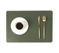 Lot De 4 Sets De Table En Simili Cuir, Imperméables Et Résistants Aux Taches, Lavables, Résistants à La Chaleur, Faciles à Nettoyer, Antidérapants, Pour La Cuisine, Décoration De Tab(Color:vert)