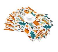 Lot de 4 sets de table en vinyle motif citrouille d'automne pour tables de salle à manger, sets de table de cuisine, résistants à la chaleur, lavables et lavables en PVC