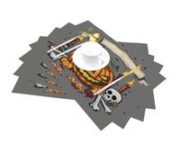 Lot de 4 sets de table en vinyle pour table de salle à manger, cuisine, résistants à la chaleur, lavables et faciles à nettoyer