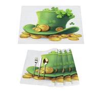 Lot de 4 sets de table en vinyle pour table de salle à manger, cuisine, résistants à la chaleur, lavables et lavables en PVC