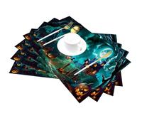 Lot de 4 sets de table en vinyle pour tables de salle à manger, cuisine, résistants à la chaleur, lavables et faciles à nettoyer