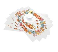 Lot de 4 sets de table en vinyle résistants à la chaleur et lavables et faciles à nettoyer pour fête, cuisine, salle à manger