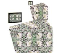 Lot de 4 sets de table et dessous de verre avec finition facile à nettoyer avec dos en liège pour table de dîner et de salle à manger (Pimpernel)