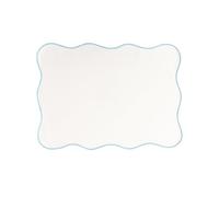 Lot de 4 sets de table festonnés ondulés en PVC de style nordique bohème - Imperméables, résistants à l'huile et à la chaleur - Décoration de table pour maison, restaurant, fête de mariage (#12,33 x