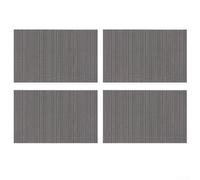 Lot de 4 sets de table imperméables et résistants à l'huile pour hôtel, cuisine, maison, restaurant (gris foncé)
