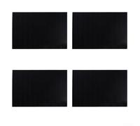 Lot de 4 sets de table imperméables et résistants à l'huile pour hôtel, cuisine, maison, restaurant (noir)