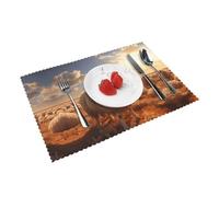 Lot de 4 sets de table isothermes imprimés moutons australiens pour intérieur ou extérieur