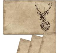 Lot de 4 sets de table lavables - Décoration de table de style maison de campagne - Silhouette de cerf - 43 cm - Sets de table pour table à manger, salon, table