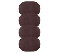 Lot de 4 sets de table ovales double face lavables et résistants à la chaleur pour une expérience culinaire élégante (marron foncé)