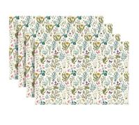 Lot de 4 sets de table pour tout-petits - Imprimé animal mignon - Tapis d'alimentation pour enfant - Tapis de table pour bébé - Pour la maison et les voyages