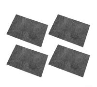 Lot de 4 sets de table rectangulaires en PVC résistant à la chaleur, adaptés à divers lieux de salle à manger et nettoyage facile (A)