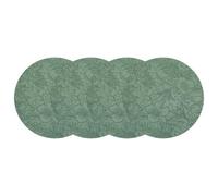 Lot de 4 sets de table ronds élégants à motif floral double face résistants à la chaleur conçus pour résister aux températures élevées. Ces sets de table sont flexibles et robustes (vert)