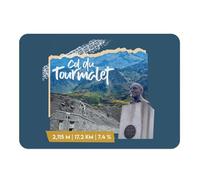 Lot de 4 Sets de Table Souple Dessous en liège Napperons Bleu - Col du Tourmalet Collage Vélo France Cyclisme Tour Course Pyrénées - Grand Format 39,5 x 28,5 cm