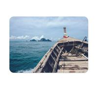 Lot de 4 Sets de Table Souples Dessous en liège Napperons Barque Traditionnelle Thaïlandaise en Mer Aventure Pêche - Grand Format 39,5 x 28,5 cm