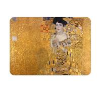 Lot de 4 Sets de Table Souples Dessous en liège Napperons Peinture Gustav Klimt Portrait d'Adèle Bloch Bauer I Art Vintage Original Or Doré - Grand Format 39,5 x 28,5 cm