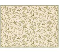 Lot de 4 Sets de Table Vinyle Lavables Napperon Rectangulaire Sous Assiette de Table Motif Branches et Oiseaux Beige Fabriqué en Allemagne