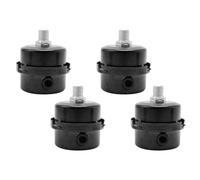 Lot de 4 silencieux de compresseur d'air, filtre d'admission sonore, 4 pièces métalliques d'air tels que les zones résidentielles ou les lieux de travail, le boîtier assure une durabilité durable