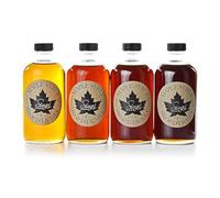 Lot de 4 Sirops d’érable Doré, Ambré, Foncé et Très Foncé - Saveur est douce et subtile - Grade A - 240ml x4 - sirop d’érable canadien - Québec Canada - Sinai Gourmet