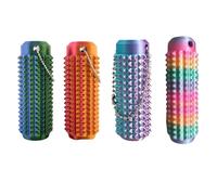 Lot de 4 Skills Borderline Fidget Toys, Skills Borderline Fidget Toys, dégradé de couleurs, soulagement du stress pour adultes, bureau et voyage, rouge, or, bleu, vert, violet, argent, bonbon