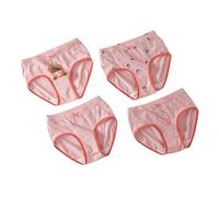 Lot de 4 slips pour fille - 146 - Sous-vêtements pour fille - Avec imprimé mignon - Slips, shorts, culottes - Sous-vêtements pour fille - 128 pièces, Rouge pastèque, 3-4 ans