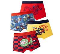 Lot de 4 slips pour garçons - Confortables - Respirants - Taille élastique - Pour la vie quotidienne - Activités de plein air - 3 à 14 boxers pour garçons, rouge, M